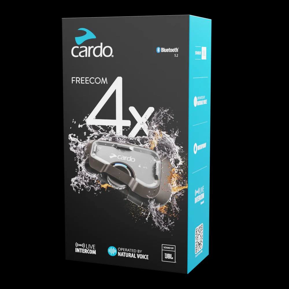 cardo.  
Bluetooth 5.2  
FREECOM 4x  
cardo SE  
LIVE INTERCOM  
OPERATED BY NATURAL VOICE SOUND  
UBL