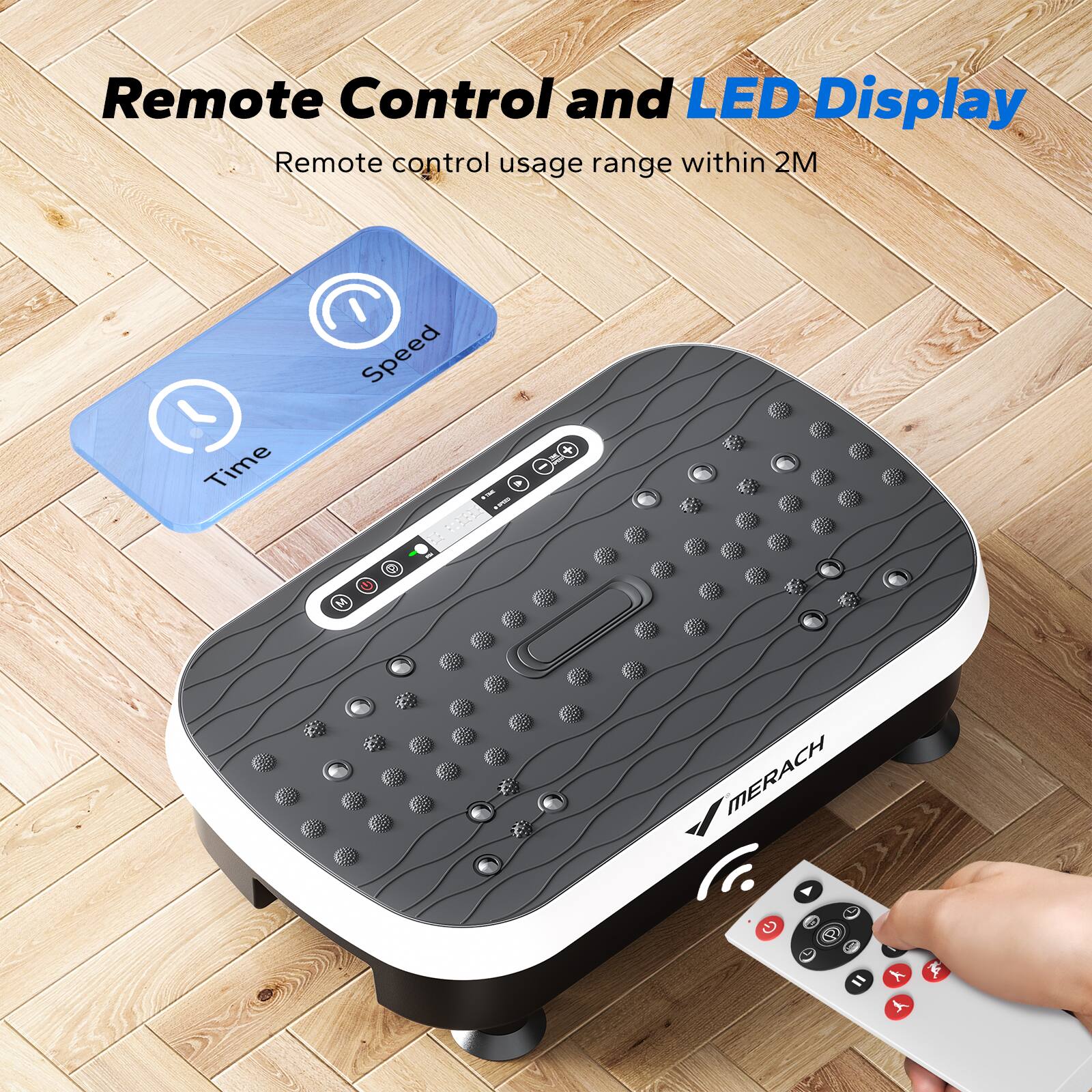 Remote Control and LED Display  
Remote control usage range within 2M
