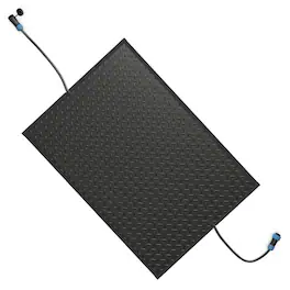 Costway - 20" x 30" Heated Snow Melting Mat with 3 in/h Speed Non-Slip Rubber for Walkway - Black