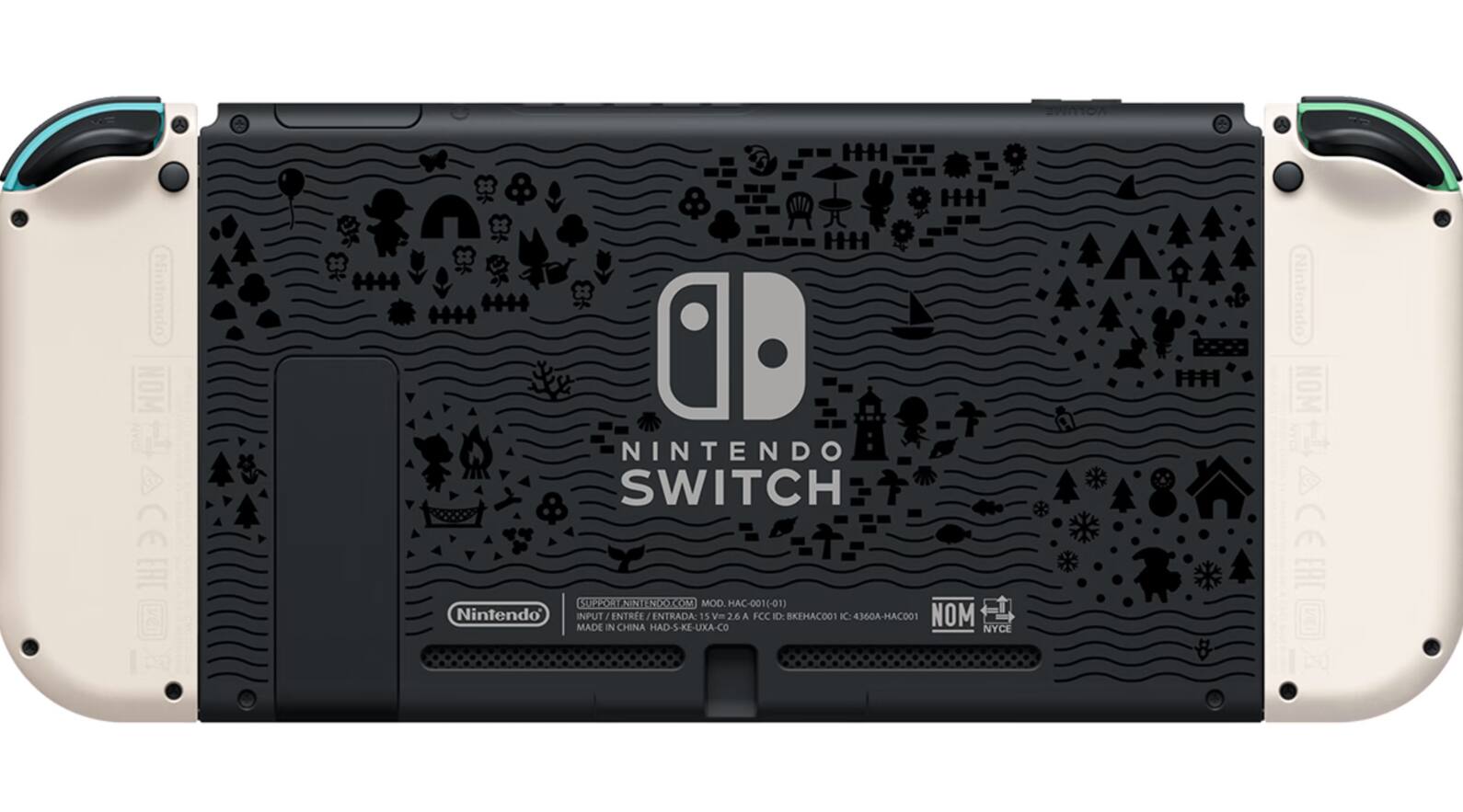 Sure, here is the corrected and grouped text from the image:

---

**Nintendo Switch**

**Nintendo**

**INPUT / ENTRADA: 15 Vm 2.6 A**

**FCC ID: SKEHAC001**

**IC: 4360A-HAC001**

**MADE IN CHINA**

**NOM CE**

**NOM CE**

**NOM CE**

**NOM CE**

**NOM CE**

**NOM CE**

**NOM CE**

**NOM CE**

**NOM CE**

**NOM CE**

**NOM CE**

**NOM CE**

**NOM CE**

**NOM CE**

**NOM CE**

**NOM CE**

**NOM CE**

**NOM CE**

**NOM CE**

**NOM CE**

**NOM CE**

**NOM CE**

**NOM CE**

**NOM CE**

**NOM CE**

**NOM CE**

**NOM CE**

**NOM CE**

**NOM CE**

**NOM CE**

**NOM CE**

**NOM CE**

**NOM CE**

**NOM CE**

**NOM CE**

**NOM CE**

**N