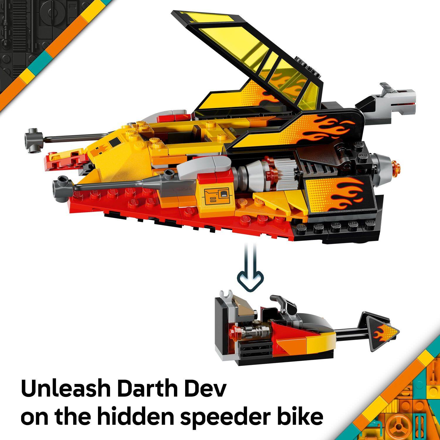 Unleash Darth Vader on the hidden speeder bike