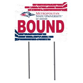Jardine - MSU Denver Roadrunners 18'' x 24'' Bound Yard Sign - White