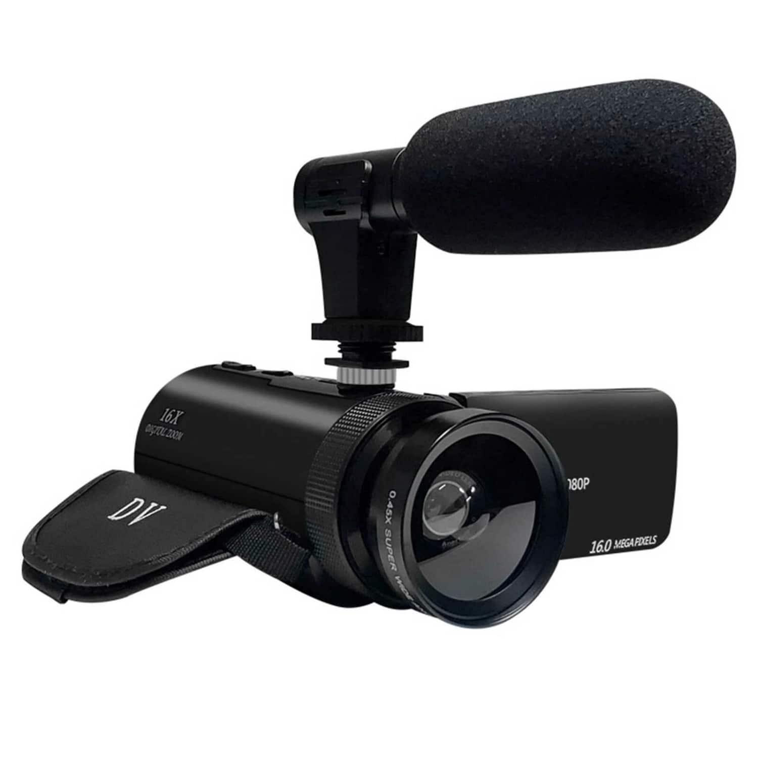 Stock Preferred - 1080P HD Camcorder with 16X Zoom & External Microphone