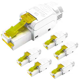 ACJPR - Cat6 RJ45 Tool-Free Connectors, UTP, 6-Pack