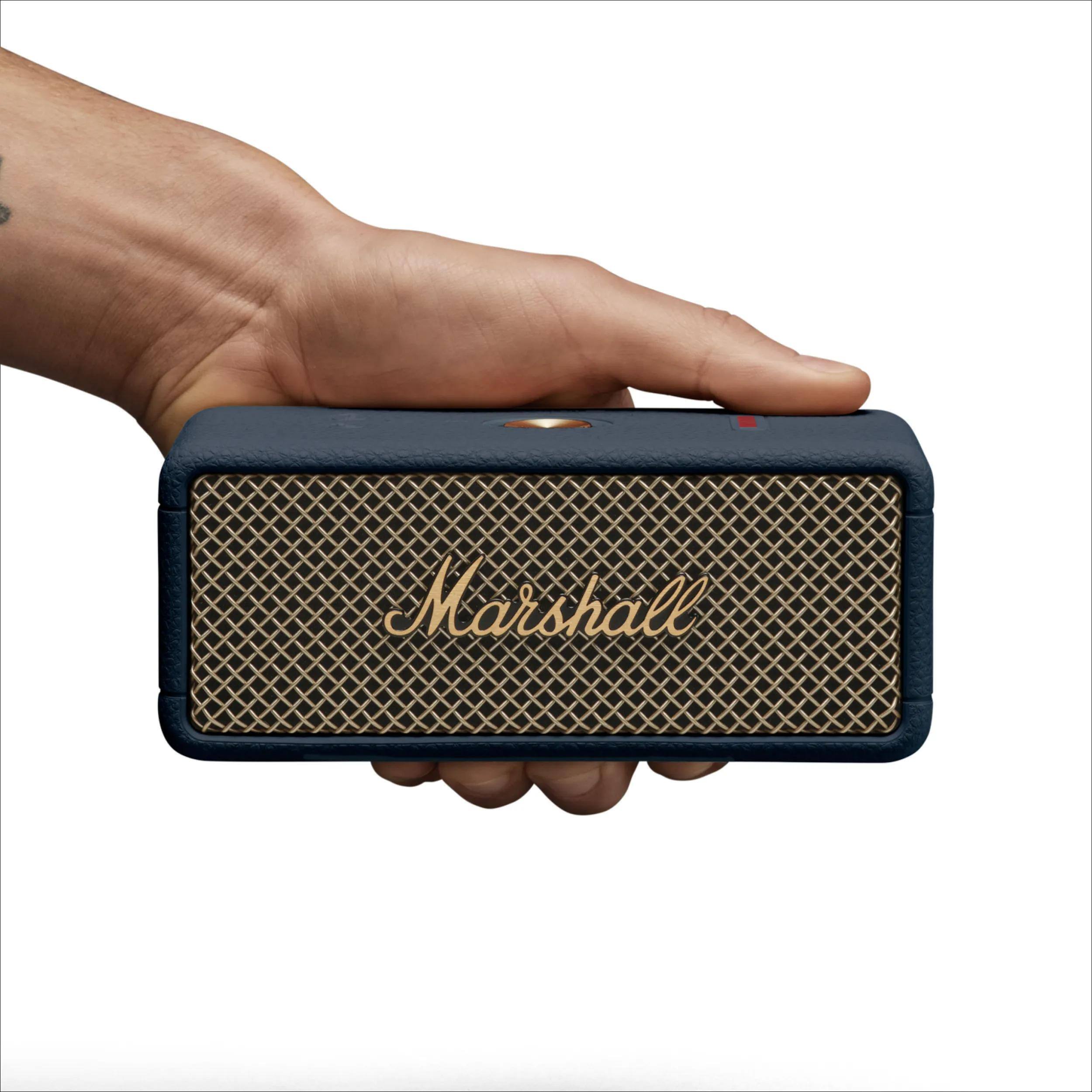 Alt View 4. Marshall - Emberton III Portable Bluetooth Speaker with Rugged Waterproof / Dust-proof Wireless Design - Midnight Blue.