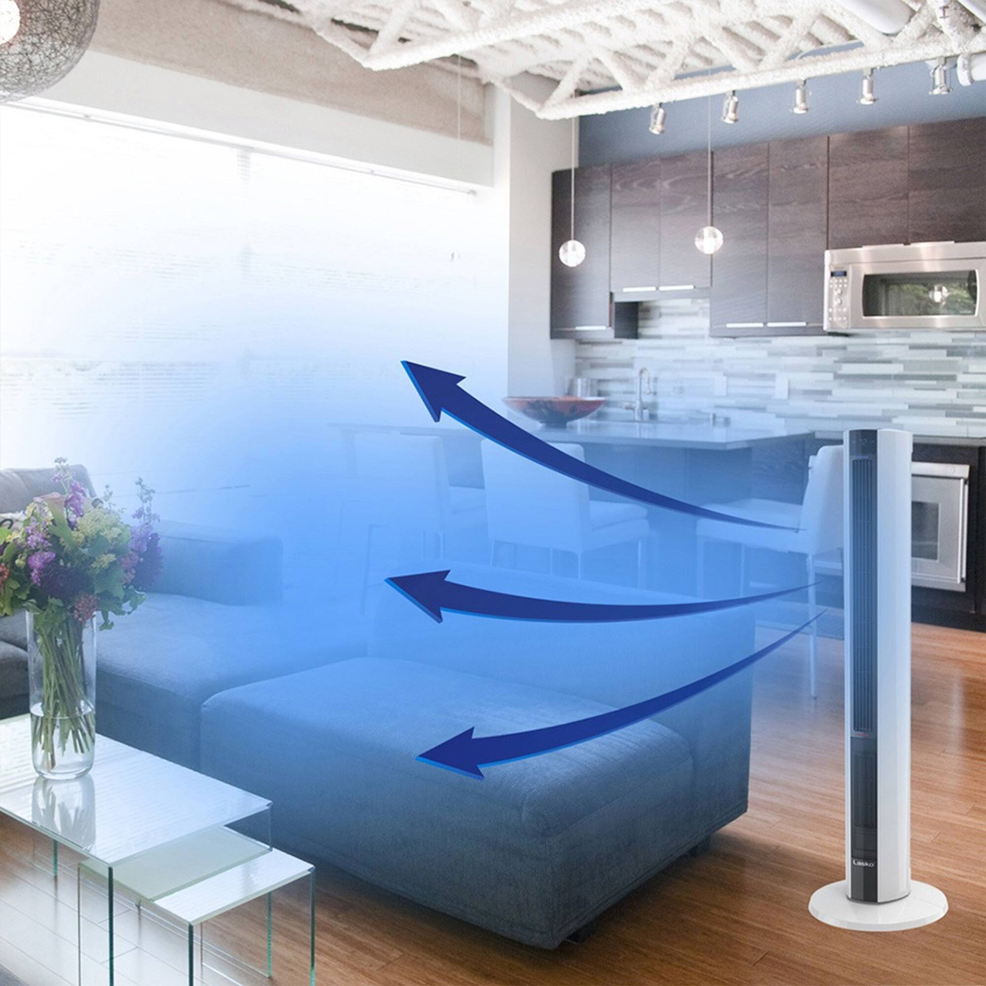 Alt View 10. Lasko - Lasko All Season Comfort Remote Control Tower Fan and Heater, White (2 Pack) - White.