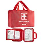 VEVOR - First Aid Kit, 500 Pieces, 600D Nylon Large Survival First Aid Bag, Emergency Medical Supplies, for Home, Car, Office - Red