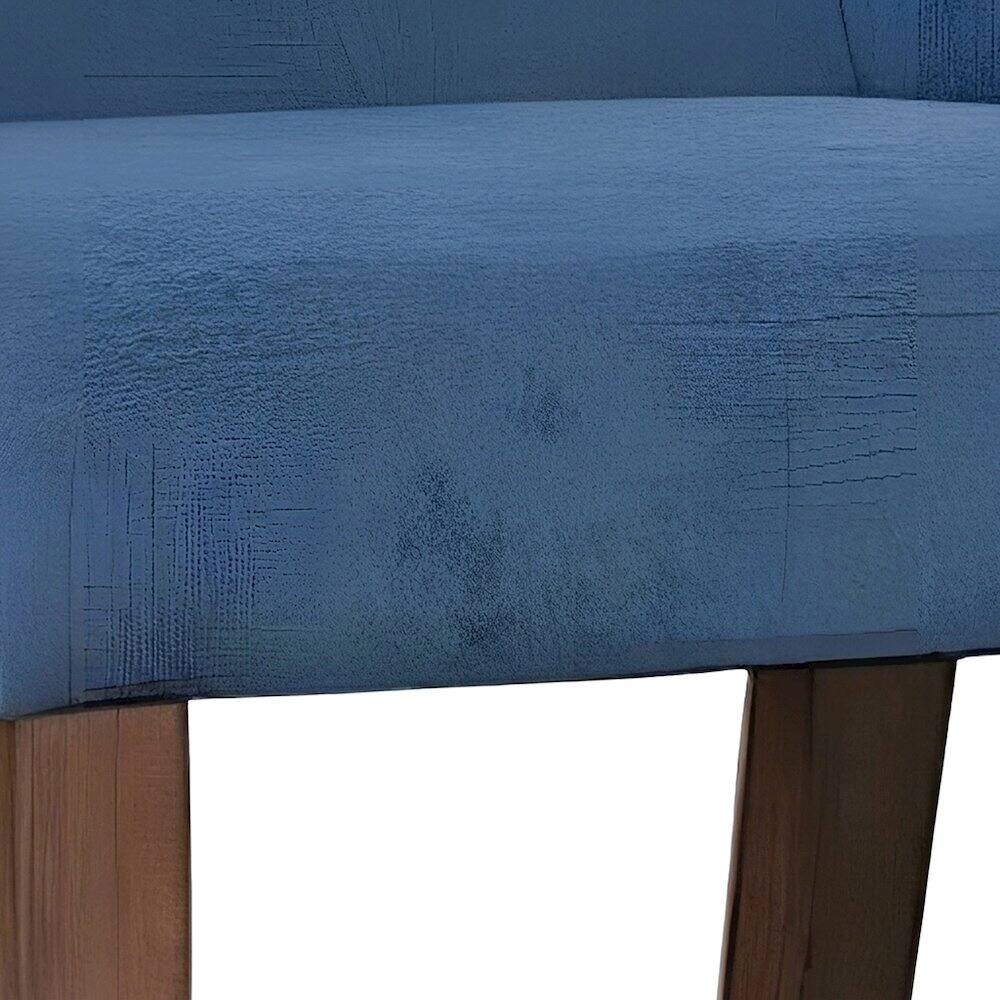 Alt View 3. Starlight Canyon Home - Elegant Round Dining Room Table and Chairs Set for 4 – Blue/Brown - Blue/Brown.