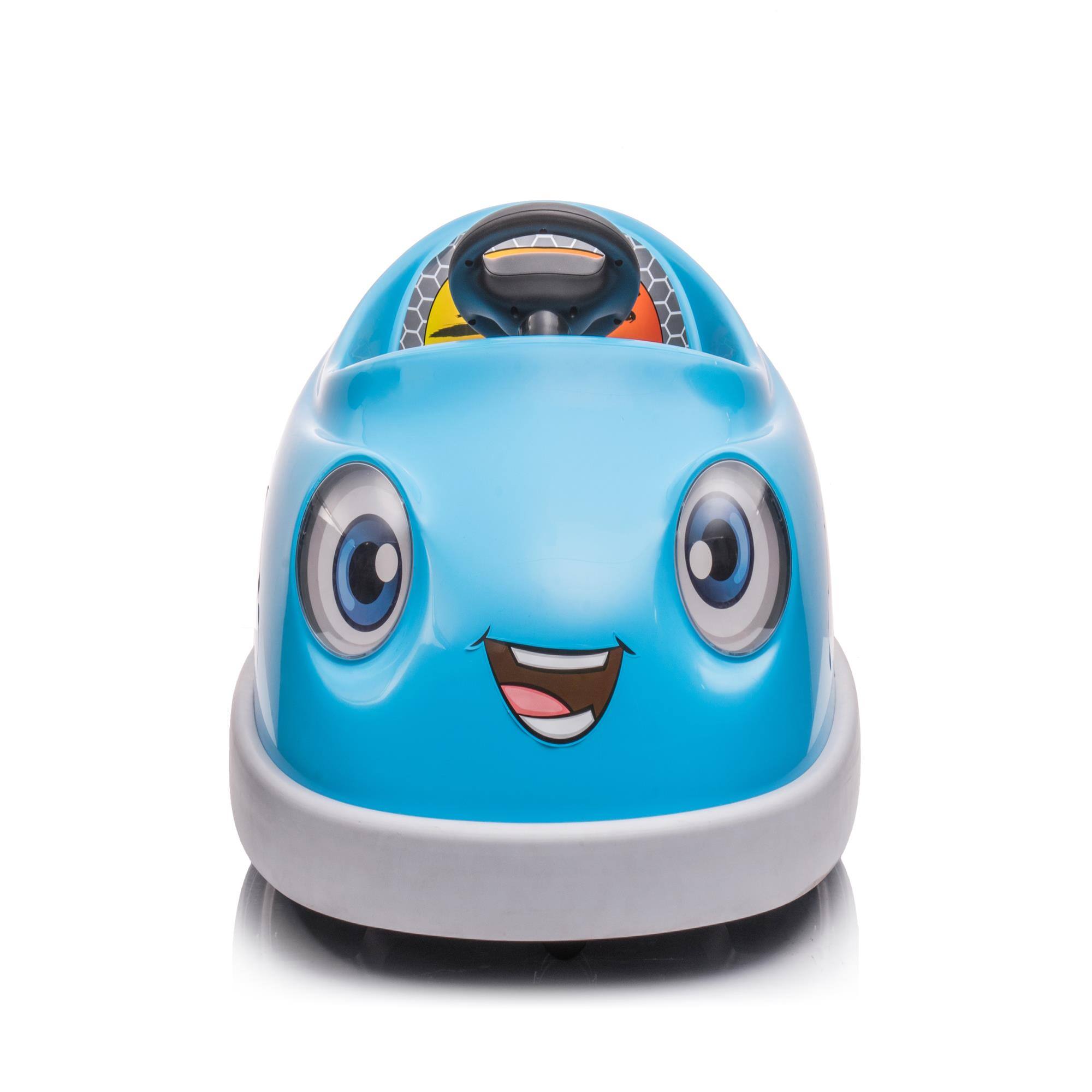 Alt View 1. Boyel Living - 1+ Kids 12V Blue Dual-Drive Bumper Car with 6 Play Modes and Remote Control For Gift - Blue.