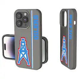 Keyscaper - Gridiron Classic Teams - Houston Oilers Gridiron Classics iPhone Soft Touch Case - 14 - Gray