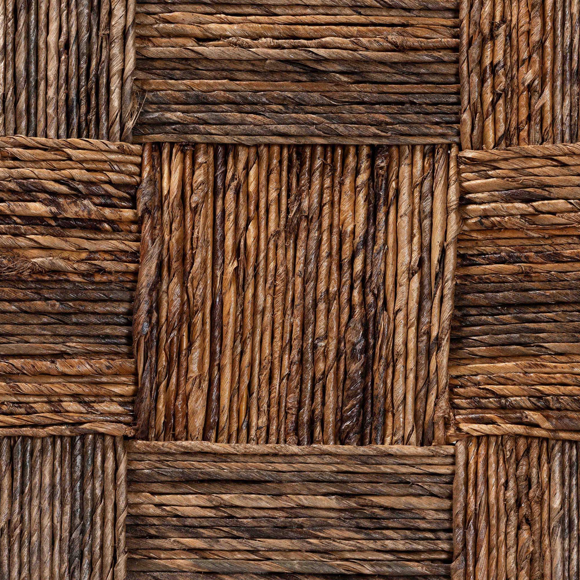 Alt View 2. bali & pari - Raniya 2-Piece Handwoven Seagrass Armchairs - Solid Mango Wood Frame Dining Chair with Woven Seat and Backrest - Natural Brown/Black.