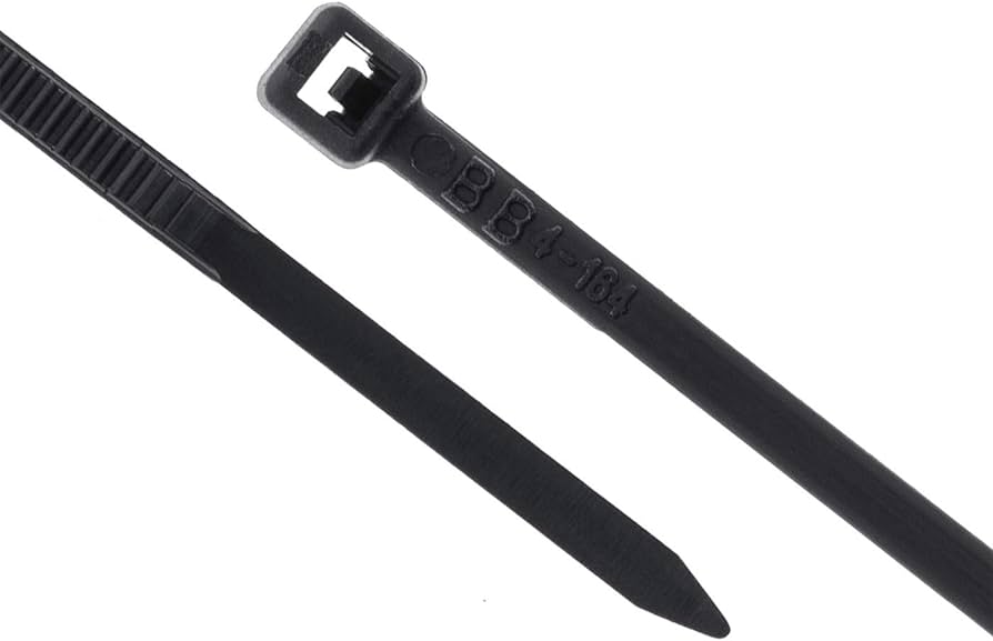 Grizzly Supply - 6" 18lb Miniature Cable Tie 100/bag - Black
