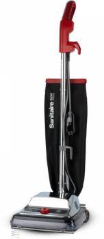 Left. Eureka - Sanitaire SC889D Tradition Upright Vacuum Bagged 6.1 qt Disposable Bag QuietClean 2-Speed 6.5 A Motor 12″ Path 50′ Cord - Black.