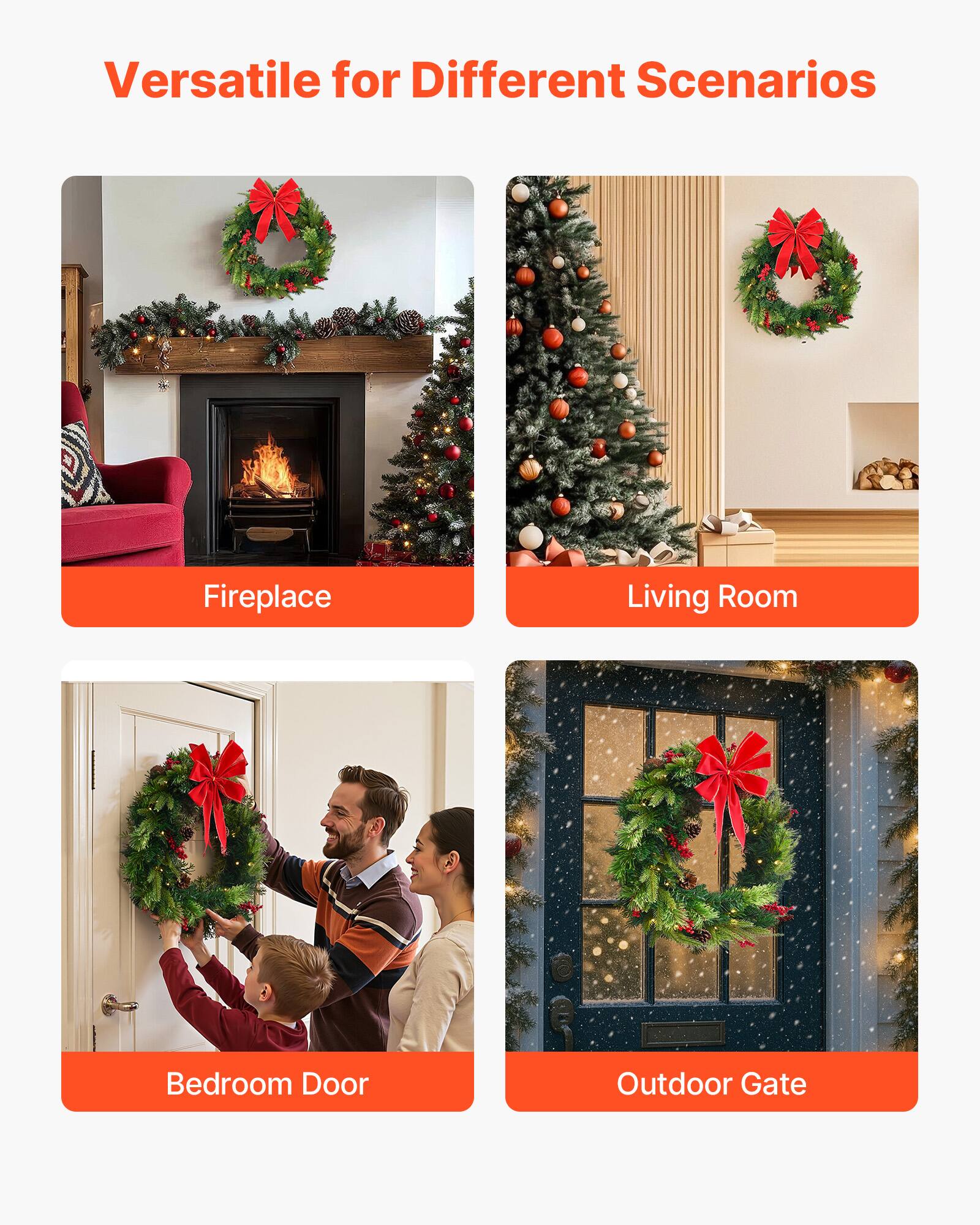 Versatile for Different Scenarios

- Fireplace
- Living Room
- Bedroom Door
- Outdoor Gate