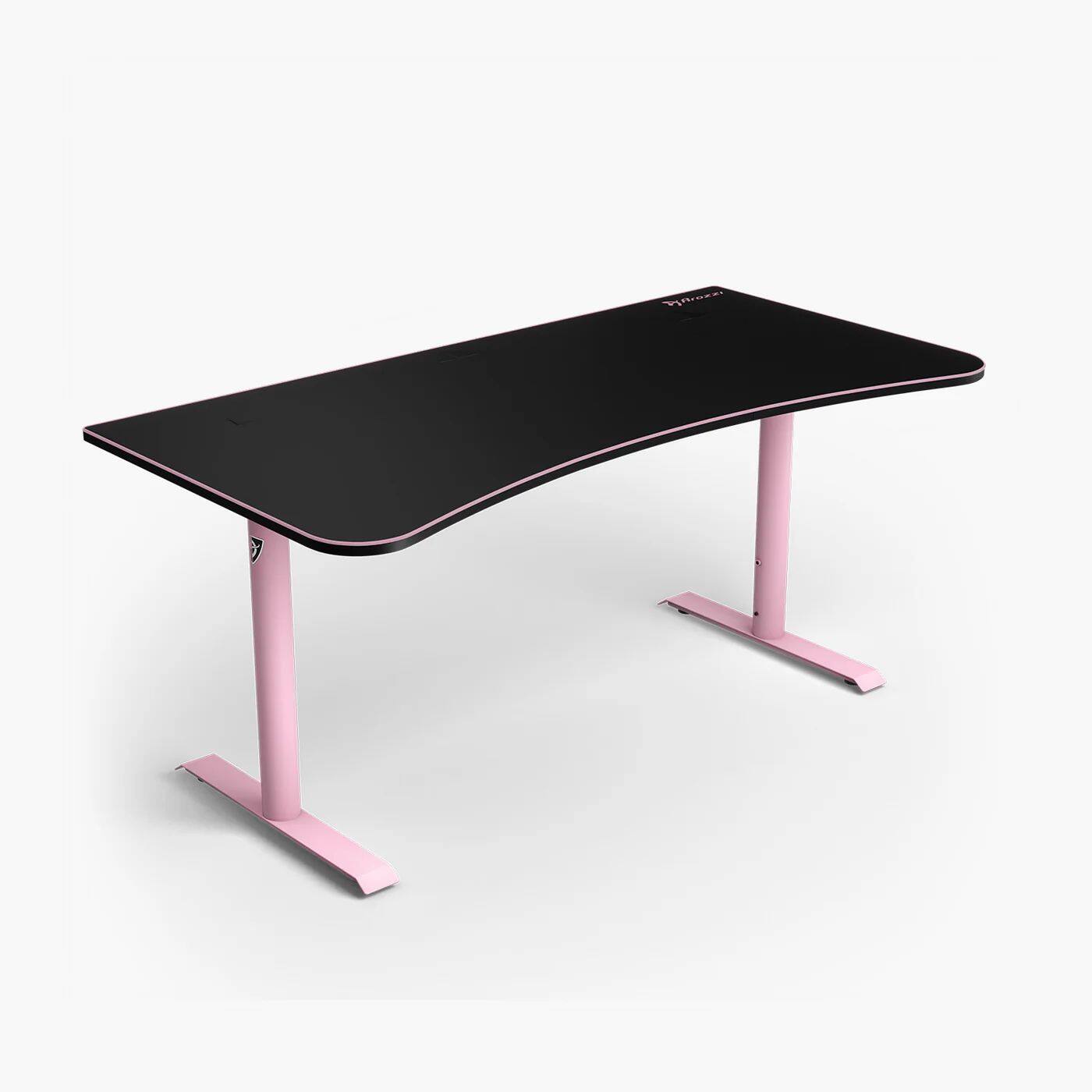 Left. Arozzi - Arena Gaming Desk - Large - Pink.