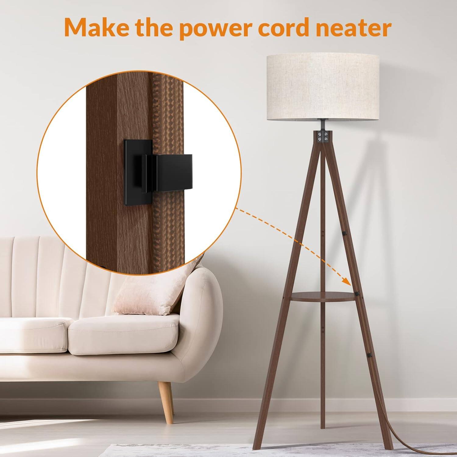 Make the power cord neater