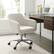 Alt View 15. Linon Home Décor - Modern Upholstered Barrel Swivel Office Chair - Off-White.