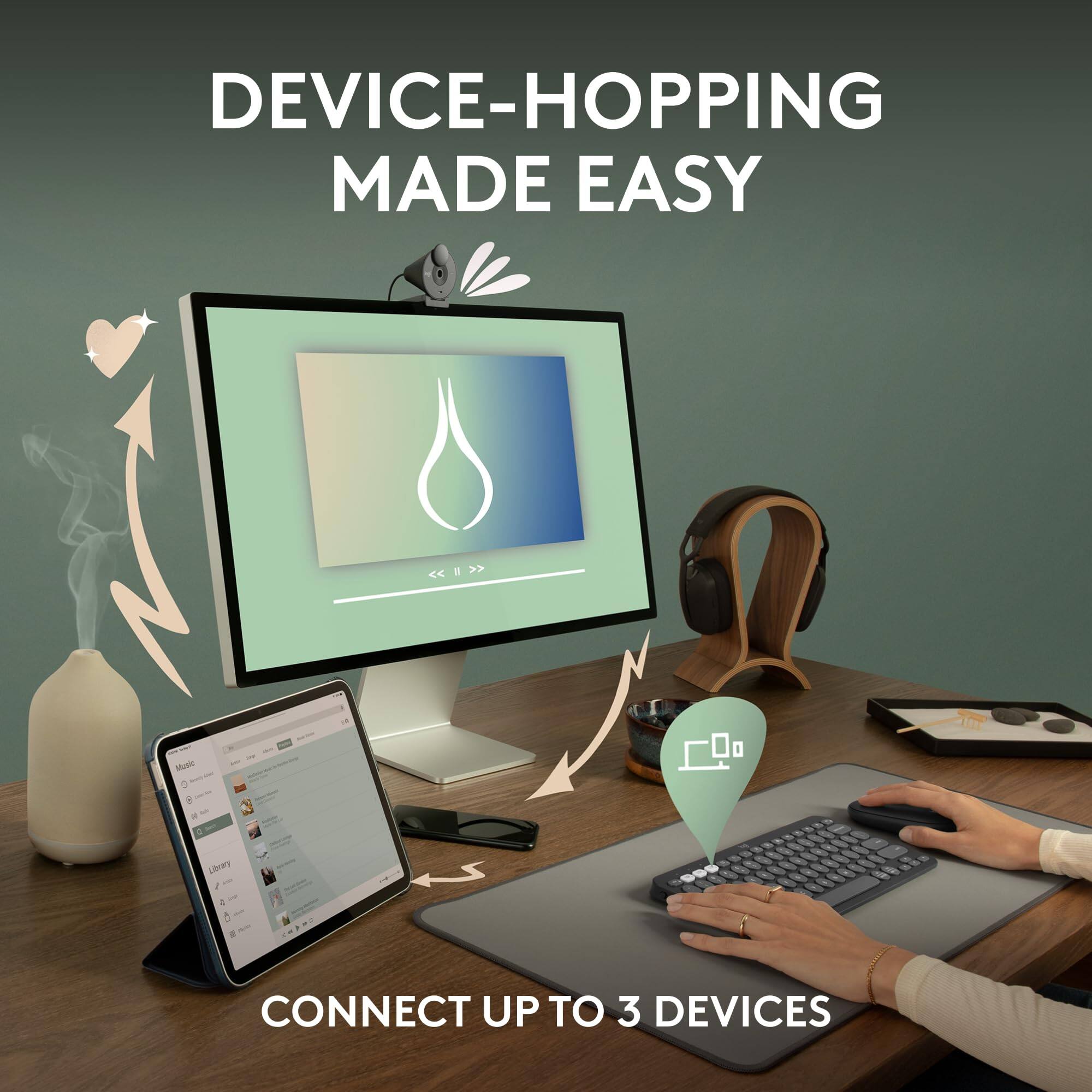 DEVICE-HOPPING MADE EASY

CONNECT UP TO 3 DEVICES