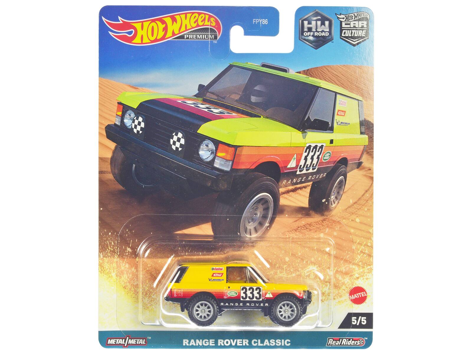 Hot Wheels Premium FPY86 Off Road Car Culture 333 Rover Range Rover @Caster Ch n- | 333 Range Rover Mattel 5/5 IM Metal/Metal Metal Metal Range Rover Classic - Riders