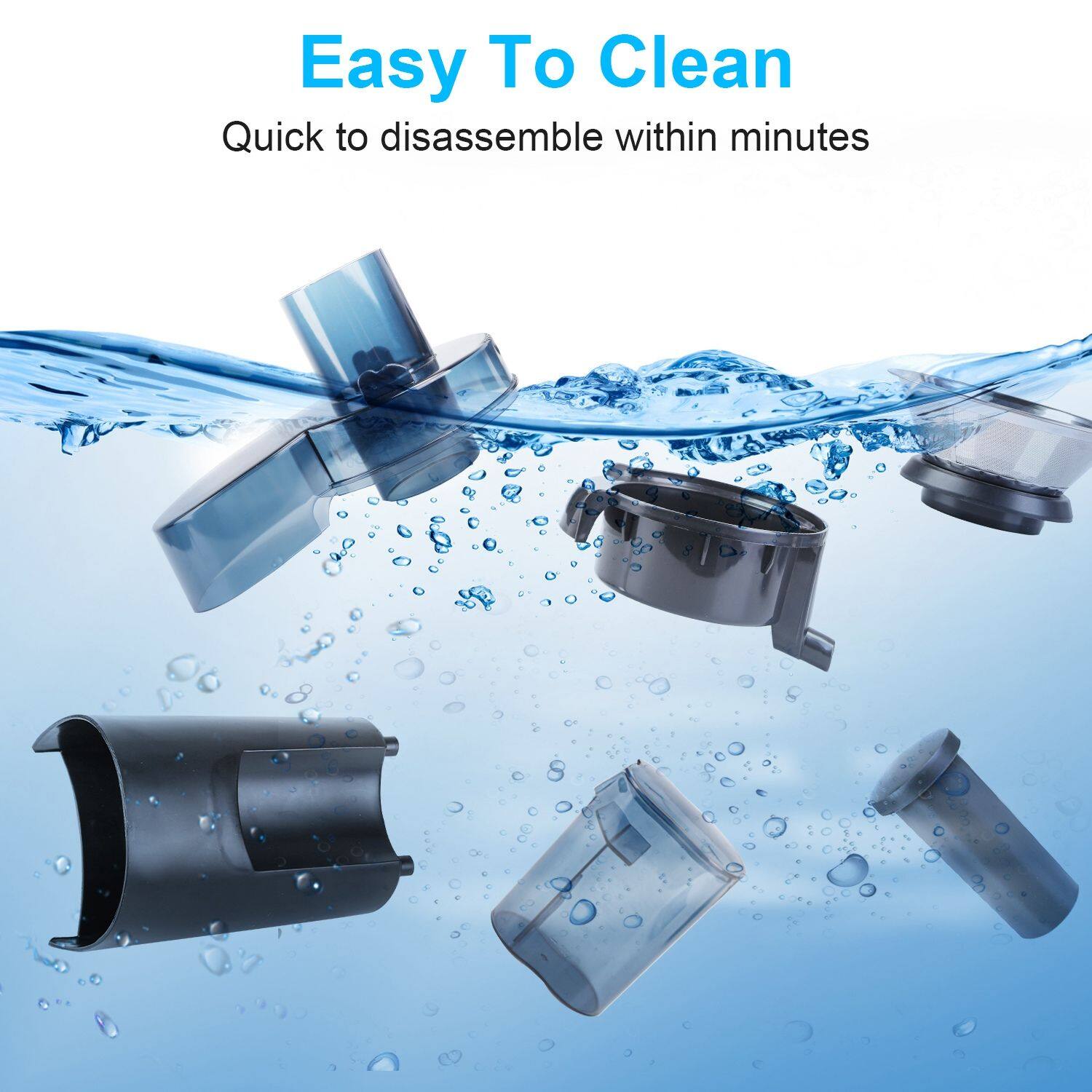 Easy To Clean  
Quick to disassemble within minutes