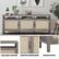 Large Counter & Open Shelf
Rattan Door with Metal Handle
Protective Foot Pads