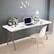 Alt View 1. Oumilen - 6ft White Bi-Fold Folding Table with Carry Handle - White.