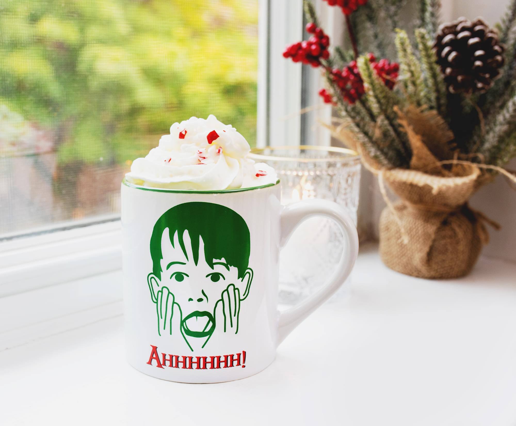 Alt View 4. Silver Buffalo - Home Alone Kevin Face Merry Christmas Ceramic Mug | Holds 14 Ounces - Green.