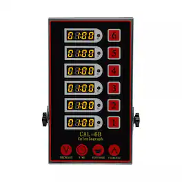 Stock Preferred - 6-Channel Commercial Kitchen Timer - Black