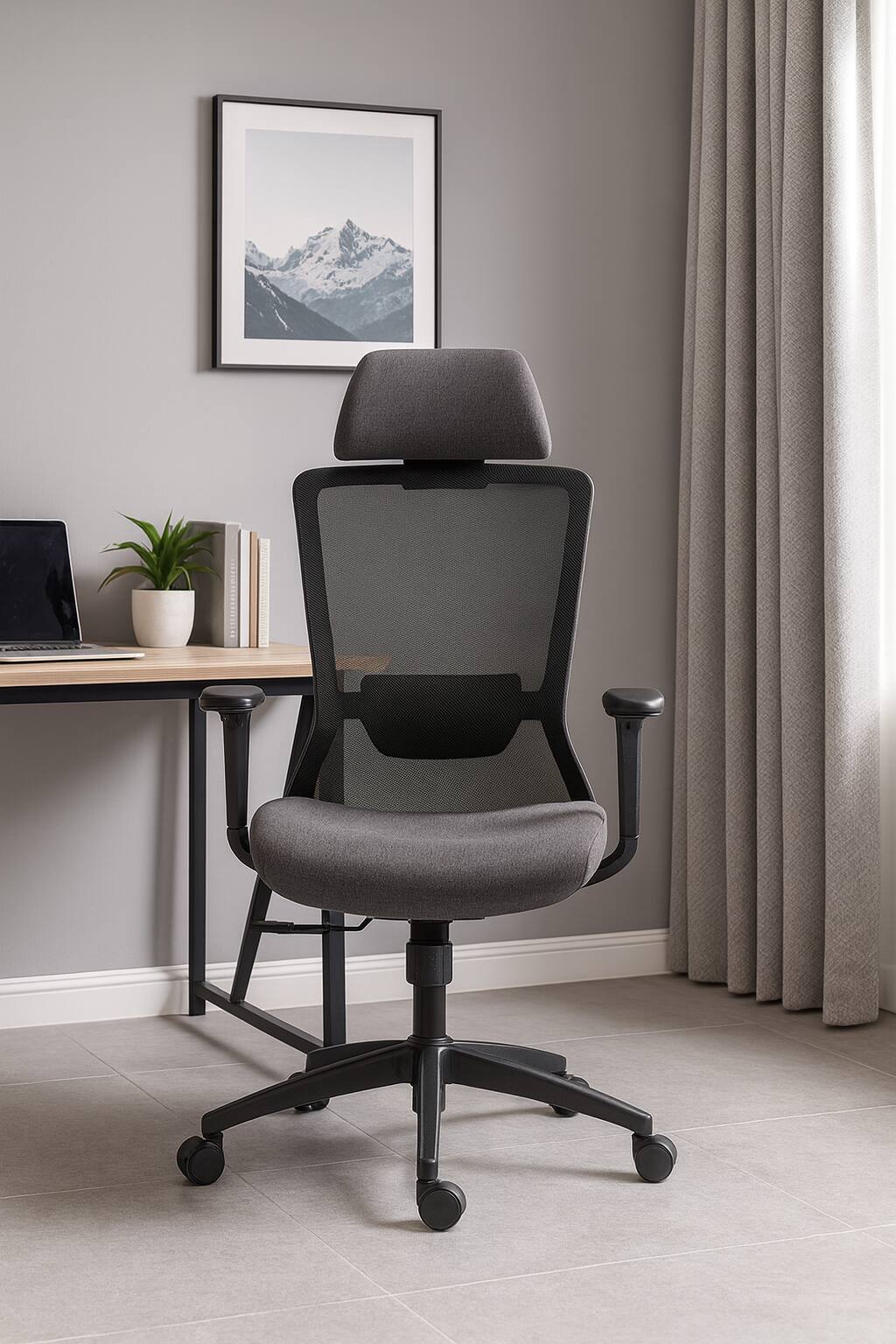 Alt View 1. Spaco - Spaco Ergonomic High Back Mesh Executive Office Chair, for Home Office - Black.