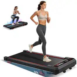 ROBORE - U19 12% Incline Walking Vibration Pad for Home Office, Under Desk Treadmill, 3 Levels, 3.0HP Quiet Motor, LED Display - Black