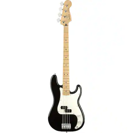 Front. Fender - Fender Player Precision Electric Bass Guitar, Maple Fingerboard, Black.