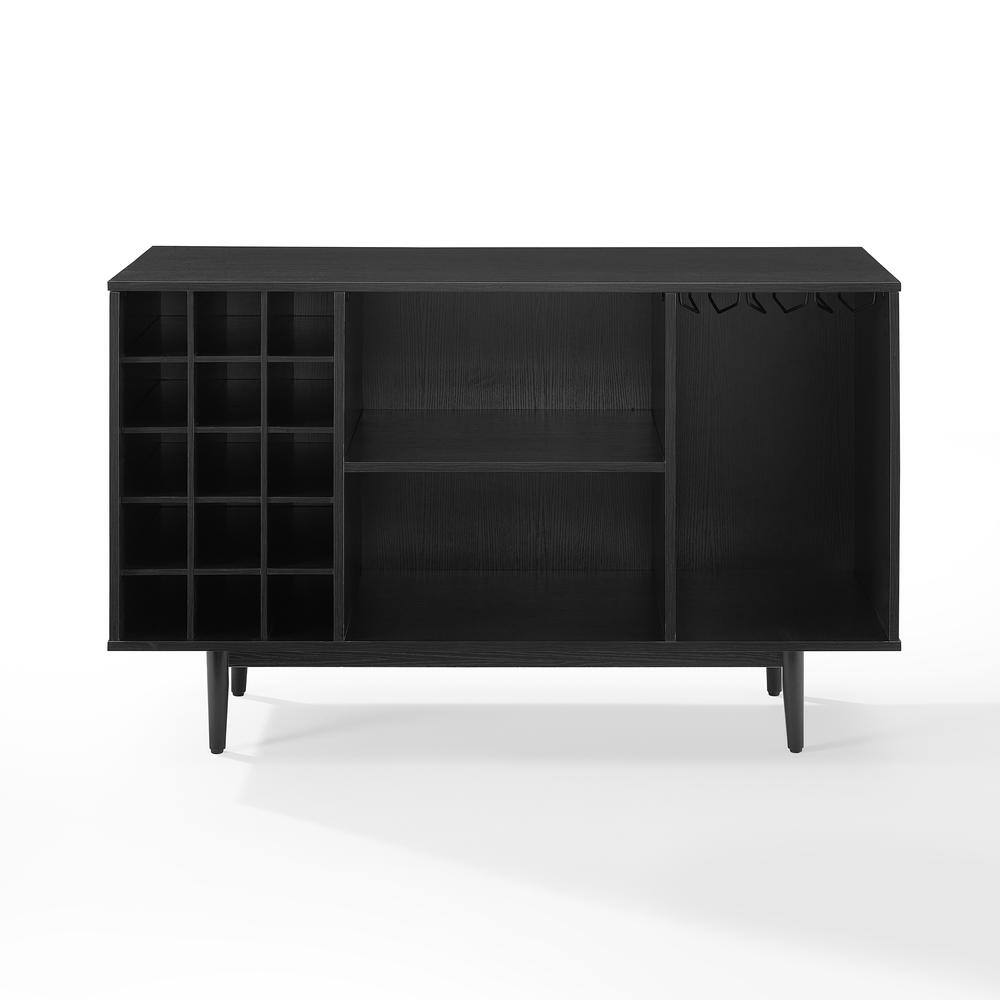 Alt View 1. Crosley Furniture - Liam Wine Rack Sideboard - Black.