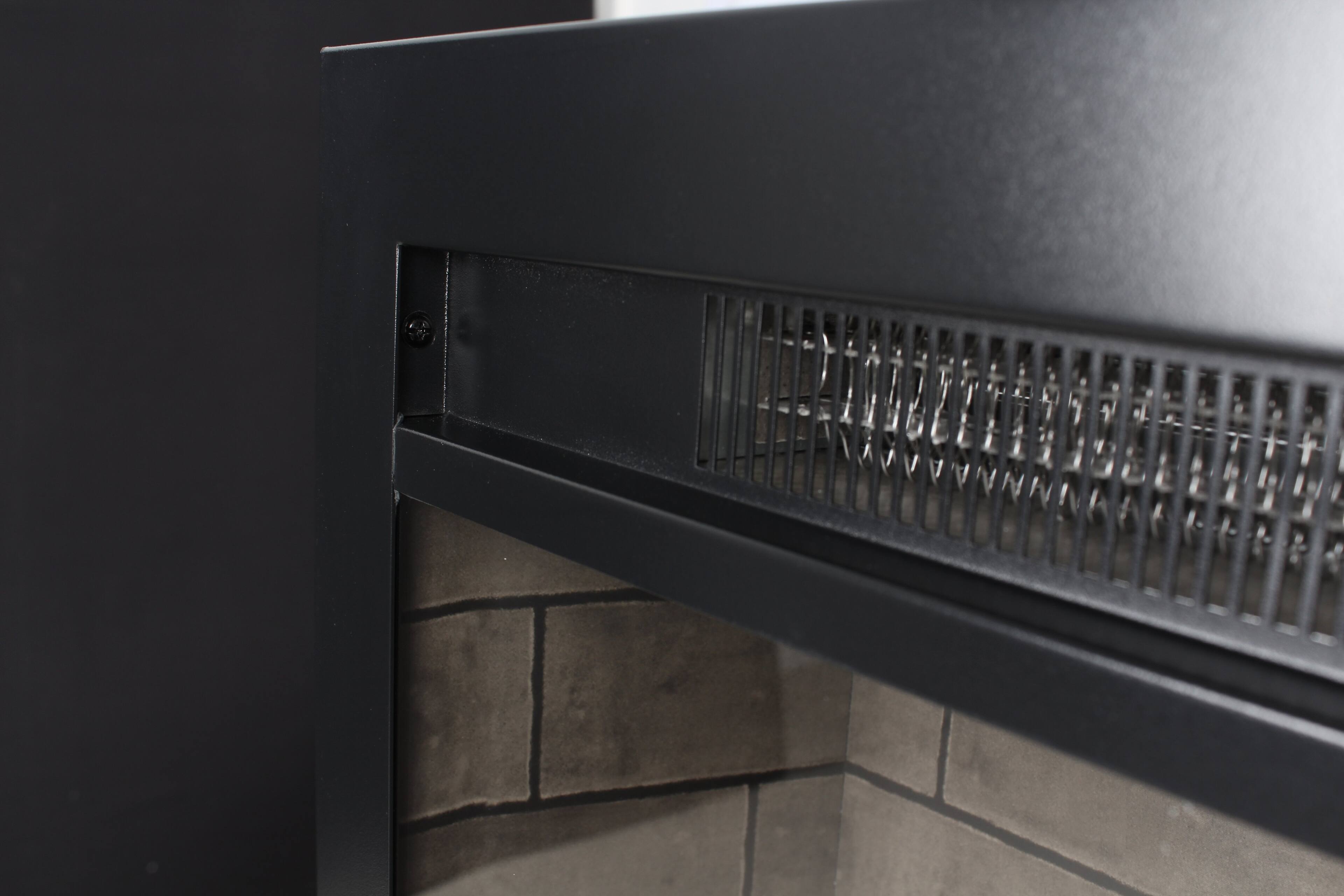 Alt View 1. GOODSILO - 28 Inch Electric Fireplace Insert with Multi-Color Flames & Adjustable Brightness - Antique Black.