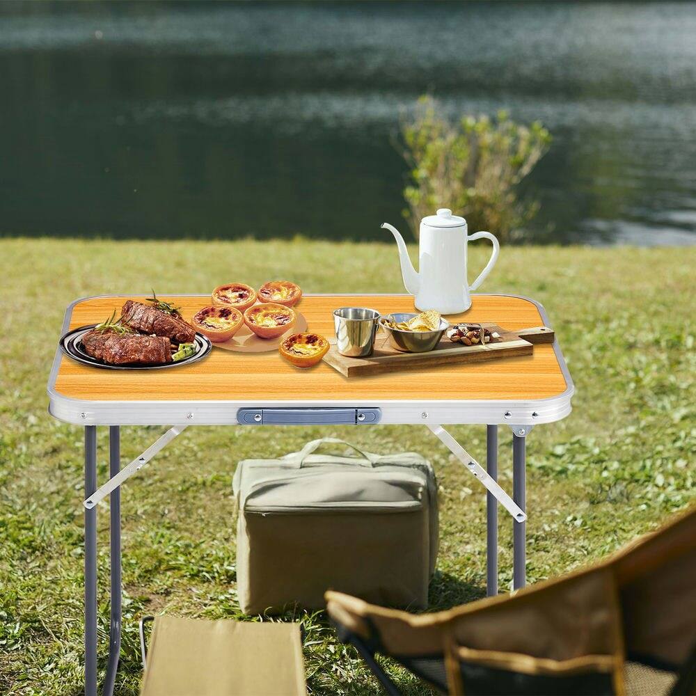 Resenkos Aluminum Folding Table, Portable Camping Essential For Outdoor ...