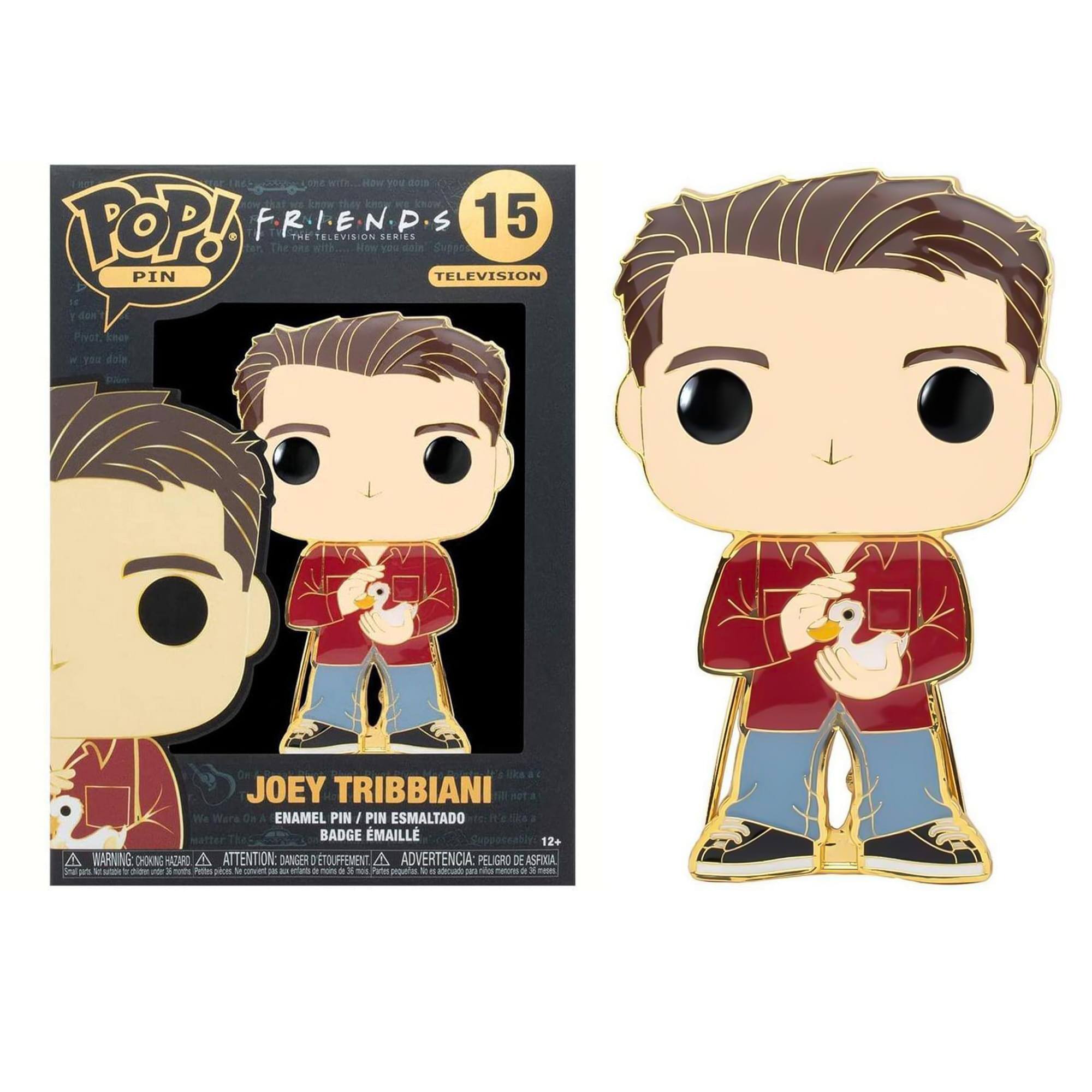 Friends 3 Inch Funko POP Pin | Joey - Red