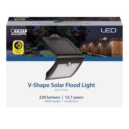 FEIT ELECTRIC - Feit LED Motion-Sensing Solar Powered LED Black Security Floodlight
