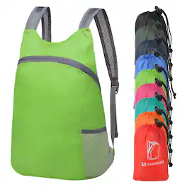 Unique Bargains - 20L Ultra Hiking-Daypack Lightweight Foldable Travel Packable Backpack for Camping Cycling Outdoor - Green