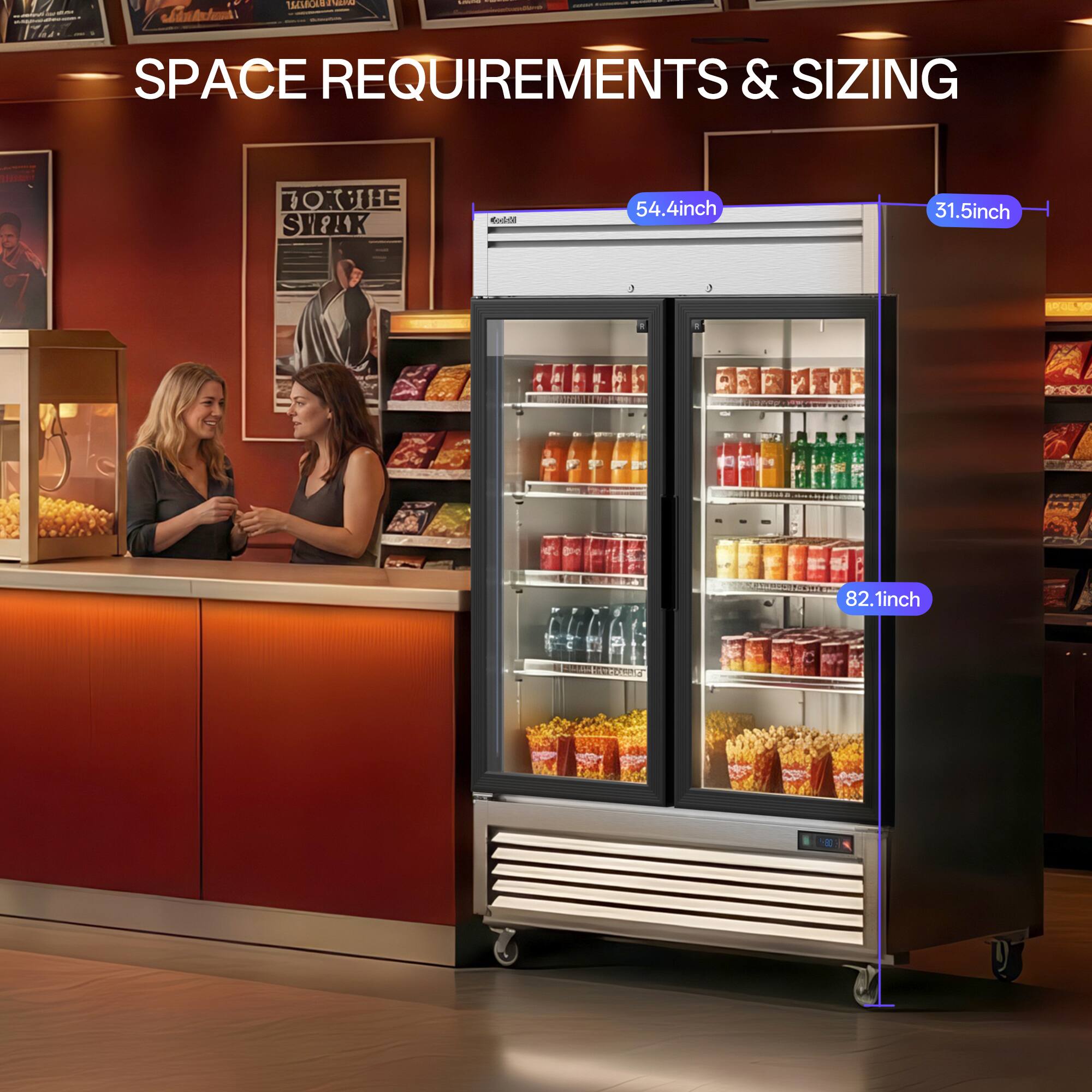 - Jint TAHO i
- | SPACE REQUIREMENTS & SIZING
- 54.4inch
- 31.5inch
- 82.1inch