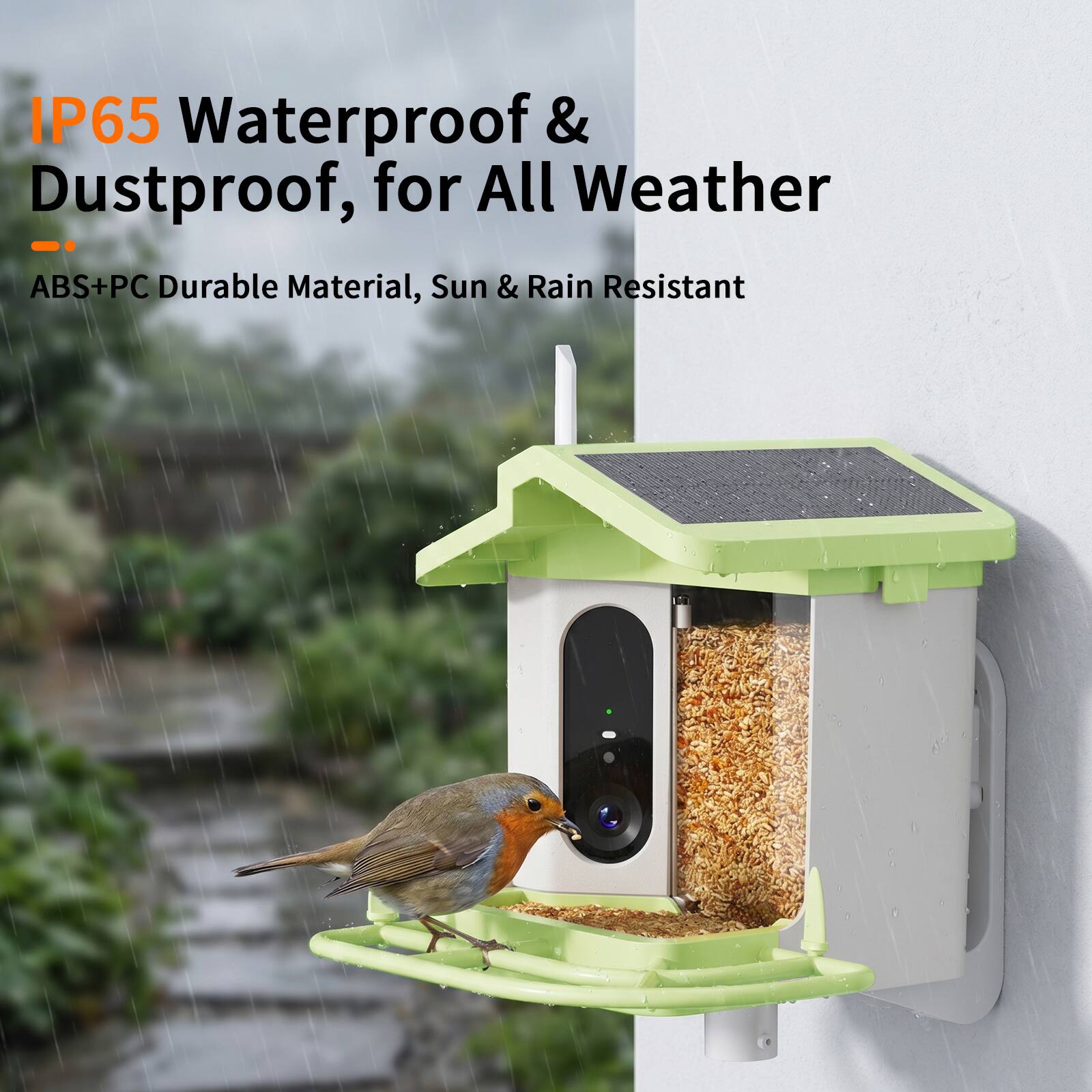 IP65 Waterproof & Dustproof, for All Weather - ABS+PC Durable Material, Sun & Rain Resistant