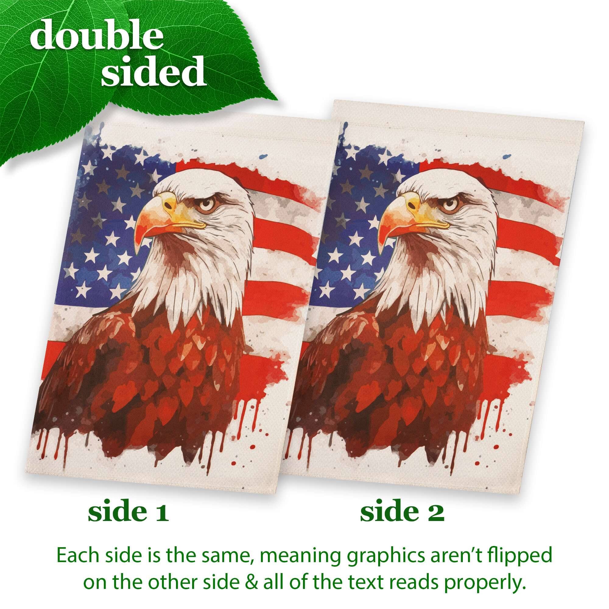 double sided

side 1

side 2

Each side is the same, meaning graphics aren't flipped on the other side & all of the text reads properly.