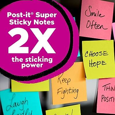 Post-it® Super Sticky Notes  
2X the sticking power  

Smile Often  
Choose Hope  
Keep Fighting  
Laugh Loudly  
Thin Positive