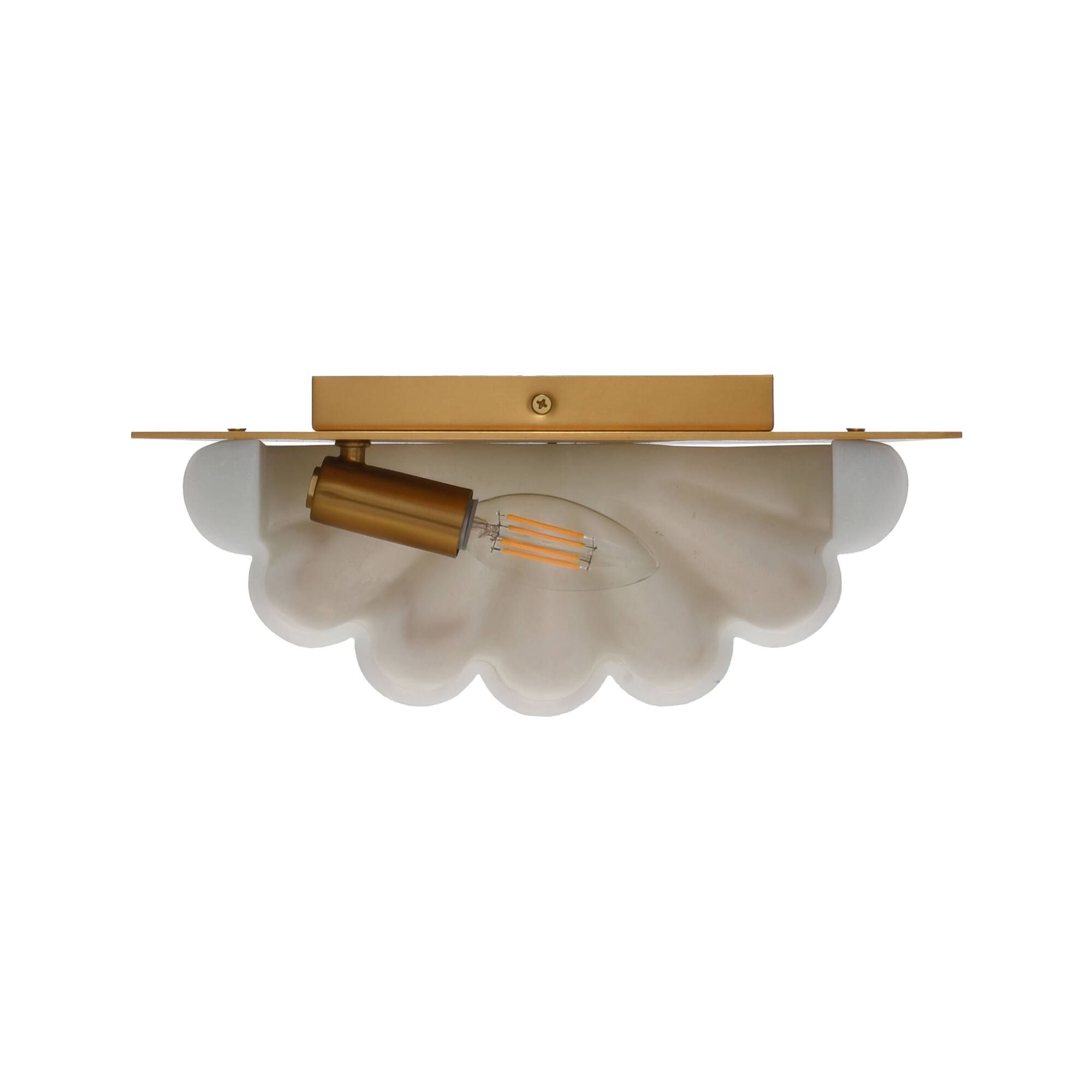 Alt View 6. Parrot Uncle - Half-Moon Wall Light with Glass Shade Sculptural Modern Ambient Lighting - Gold.