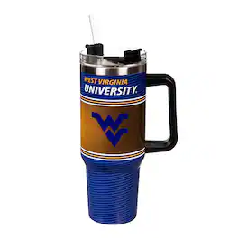 Evergreen Enterprises - West Virginia Mountaineers 40oz. Stainless Steel Canyon Cup with Straw - Multicolor