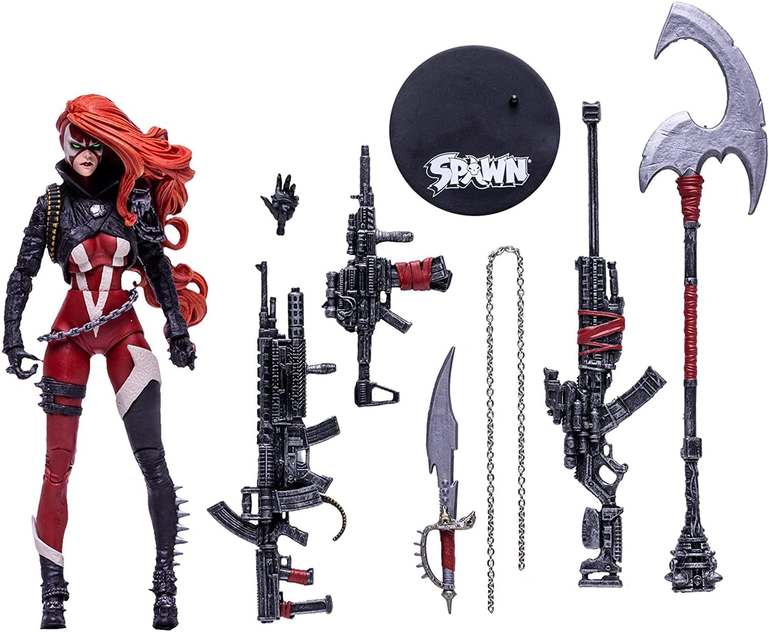 Alt View 10. McFarlane Toys - Spawn 7 Inch Action Figure | She Spawn - Red.