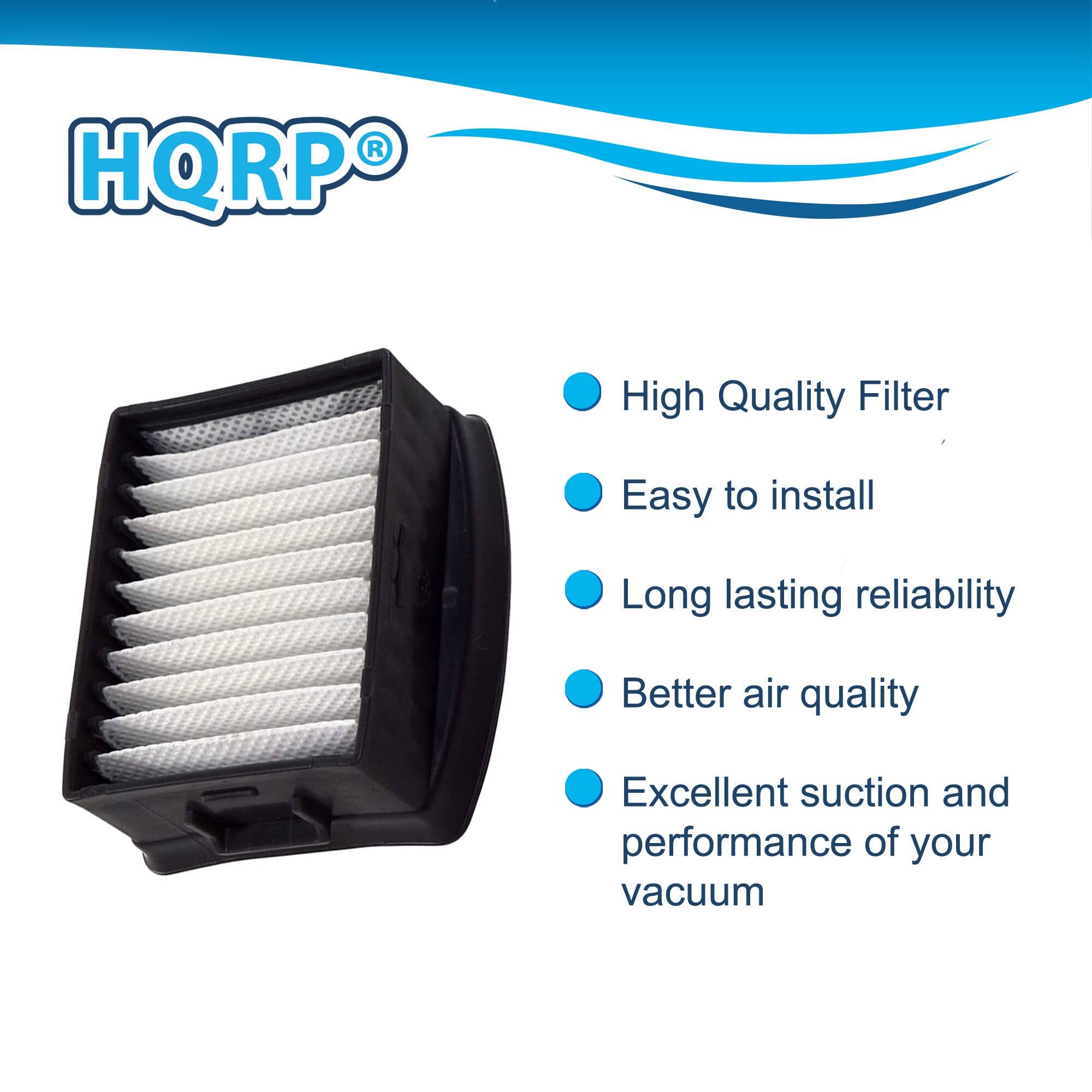 HQRP®

- High Quality Filter
- Easy to install
- Long lasting reliability
- Better air quality
- Excellent suction and performance of your vacuum