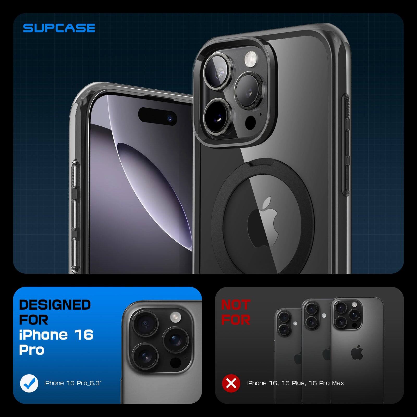 SUPCASE DESIGNED FOR iPhone 16 Pro NOT FOR iPhone 16, 16 Plus, 16 Pro Max.