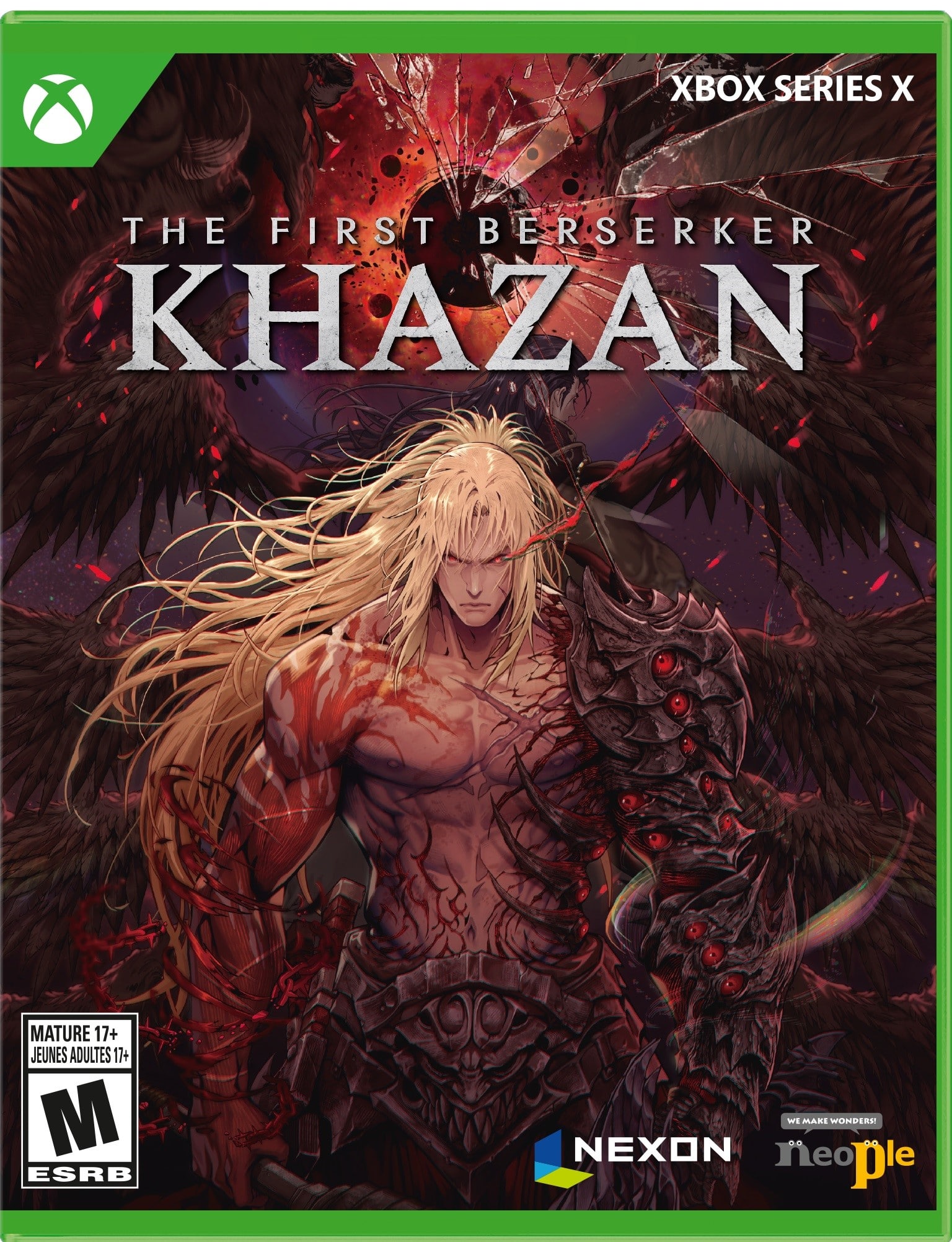 Xbox Series X The First Berserker Khazan Mature 17+ Jeunes Adultes 17+ M ESRB WE MARI WONDEAS D0 NEXON neople