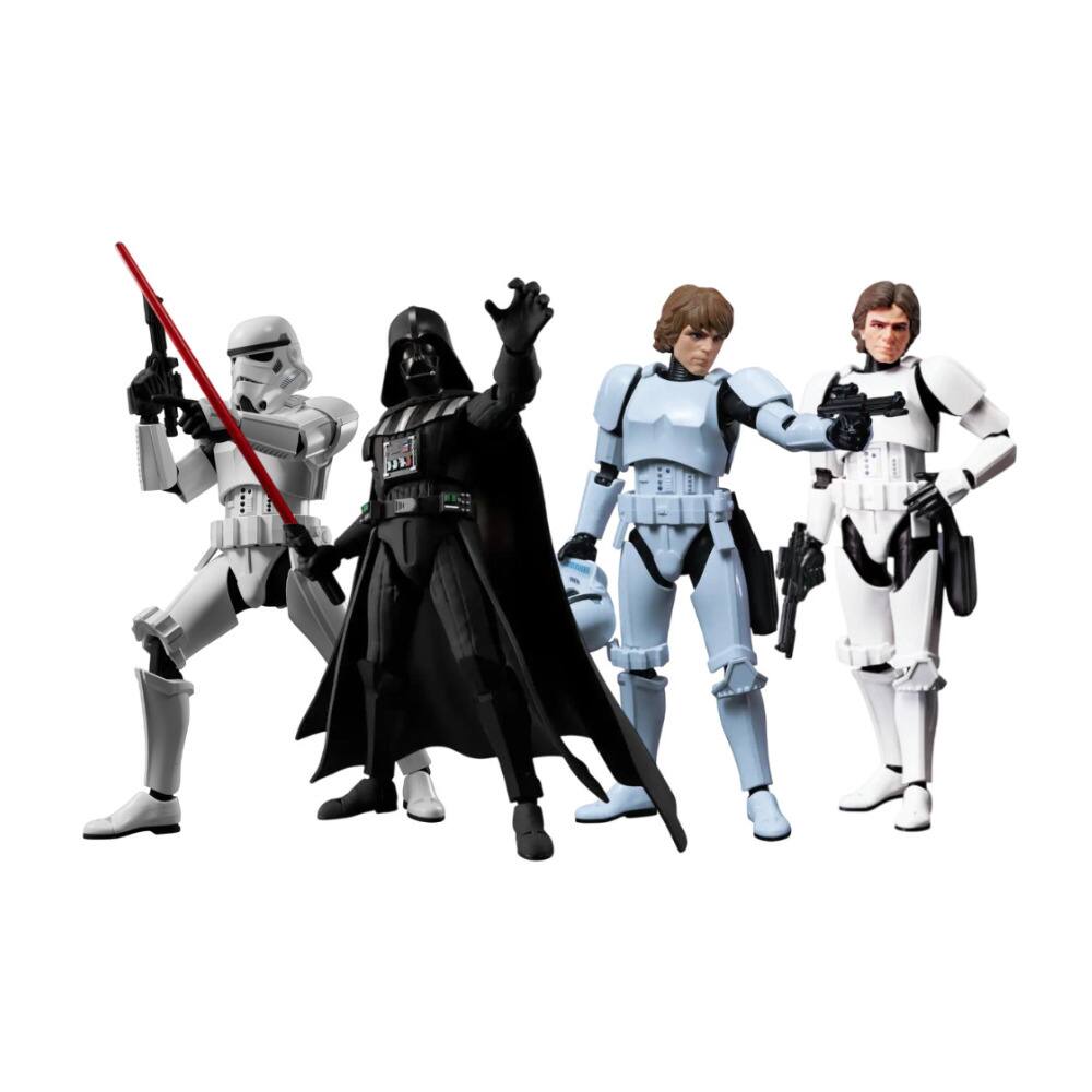 Front. Blokees - Blokees Star Wars Figure Darth Vader, Han Solo, Luke and Stormtrooper Bundle.