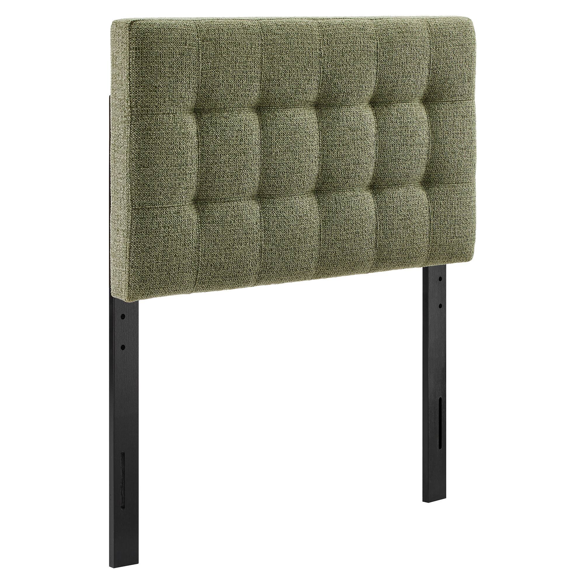 Angle. Modway - Lily Upholstered Fabric Headboard by Modway - Leaf.