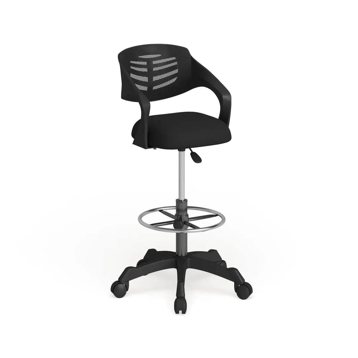 Angle. Modway - Thrive Ergonomic Drafting Chair for Standing Desks - Orange.